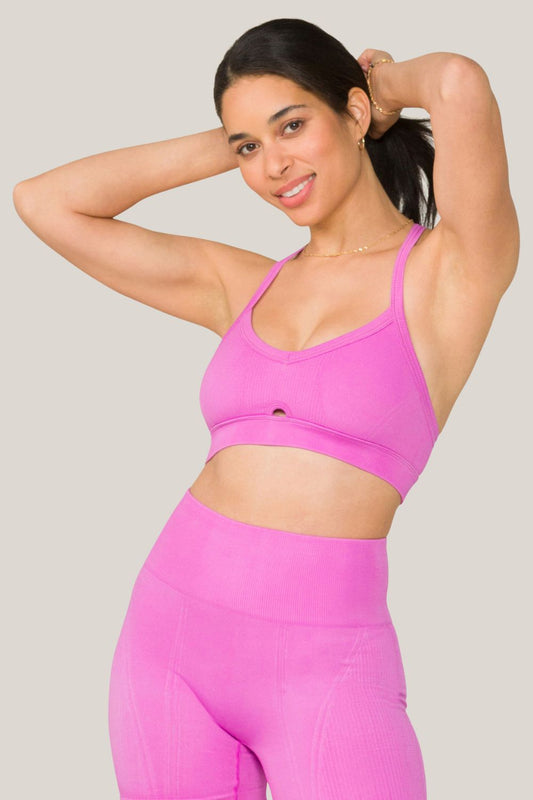 Alala women's Barre cami seamless bra in dark pink