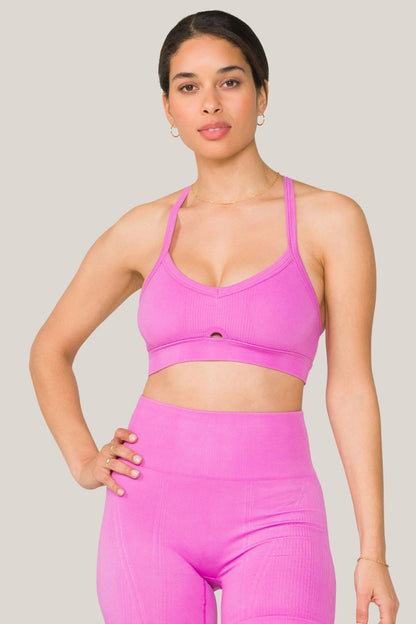 Alala women's Barre cami seamless bra in dark pink