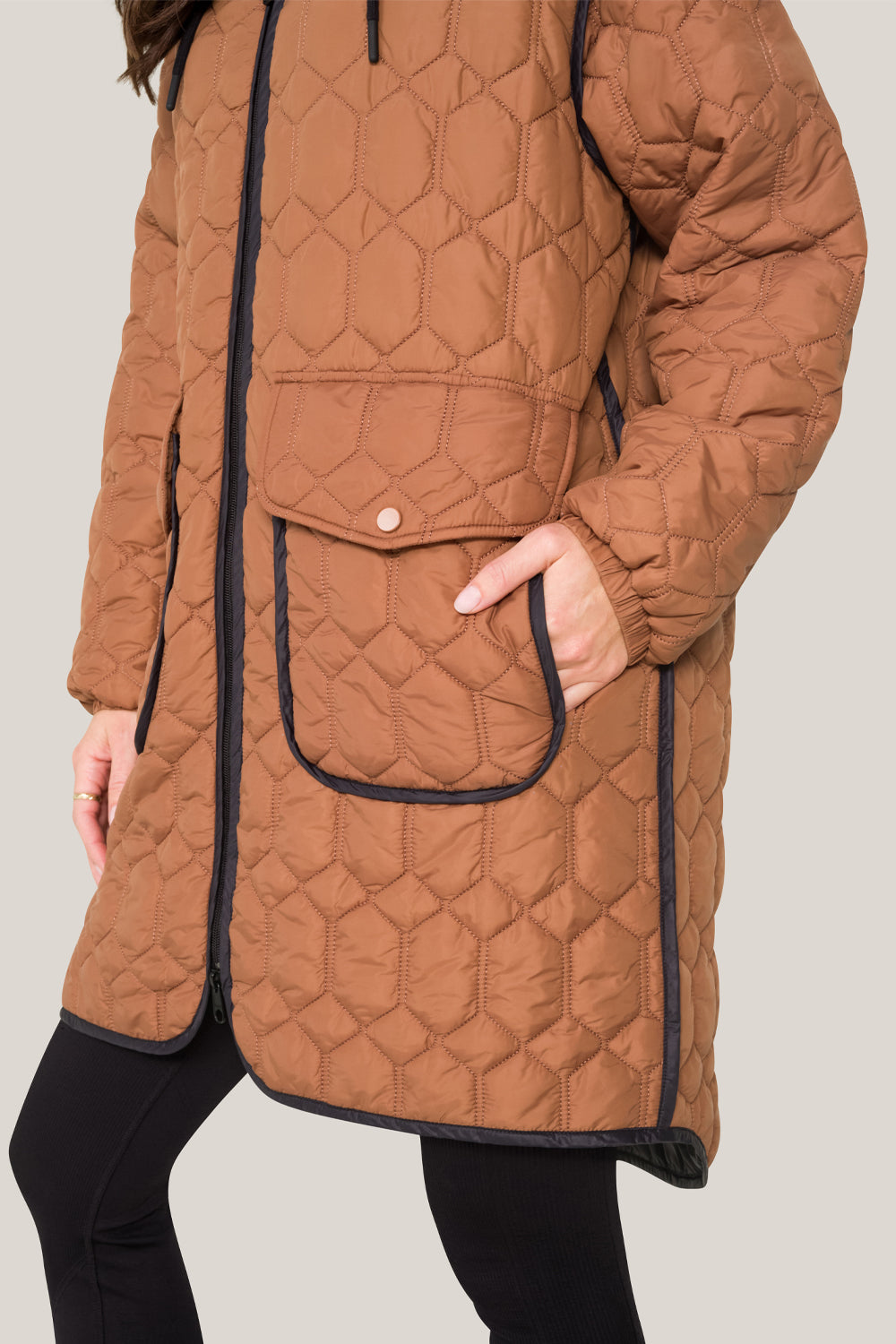 Alala women's quilted jacket in brown