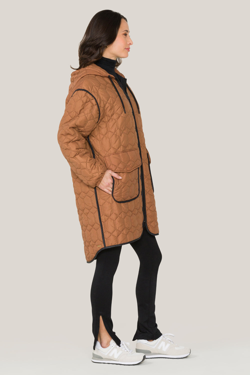 Alala women's quilted jacket in brown