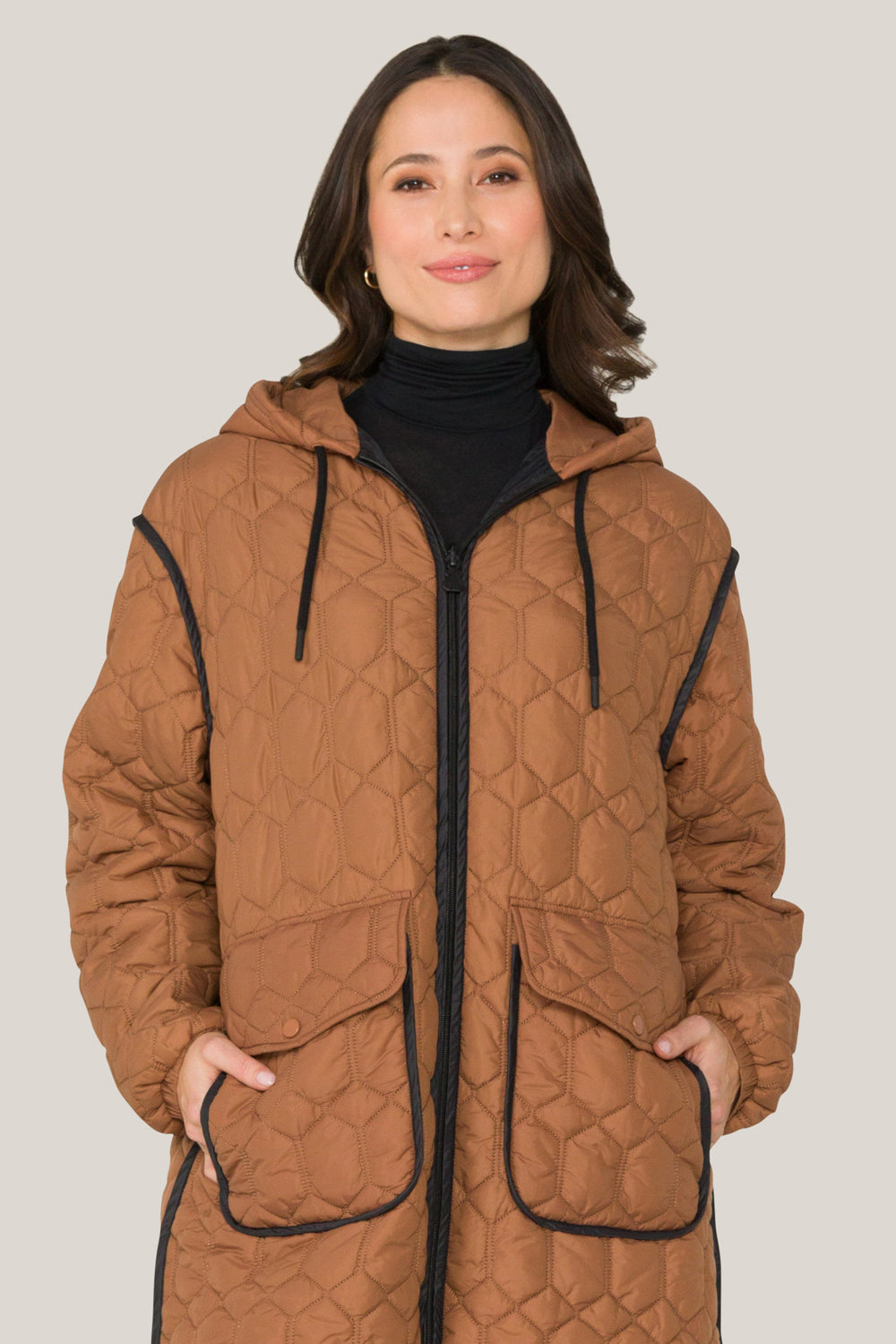 Alala women's quilted jacket in brown
