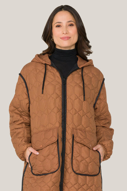Alala women's quilted jacket in brown