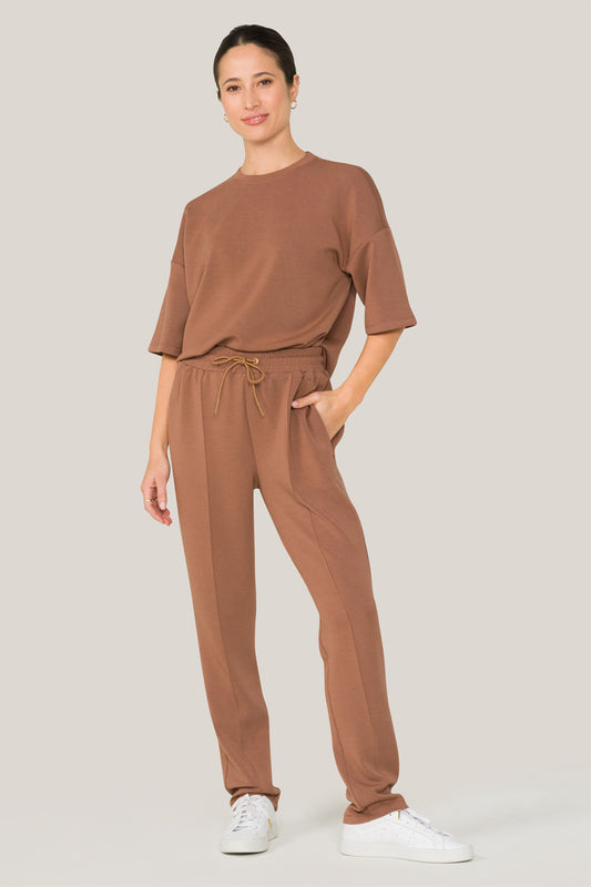 Alala women's soft oversized t-shirt in light brown
