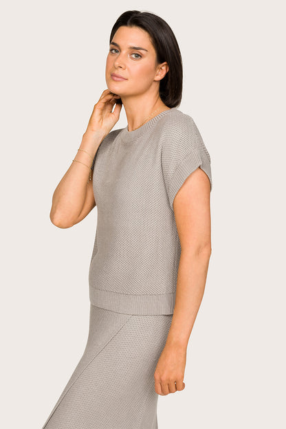 Alala women's knit mesh tank top in grey