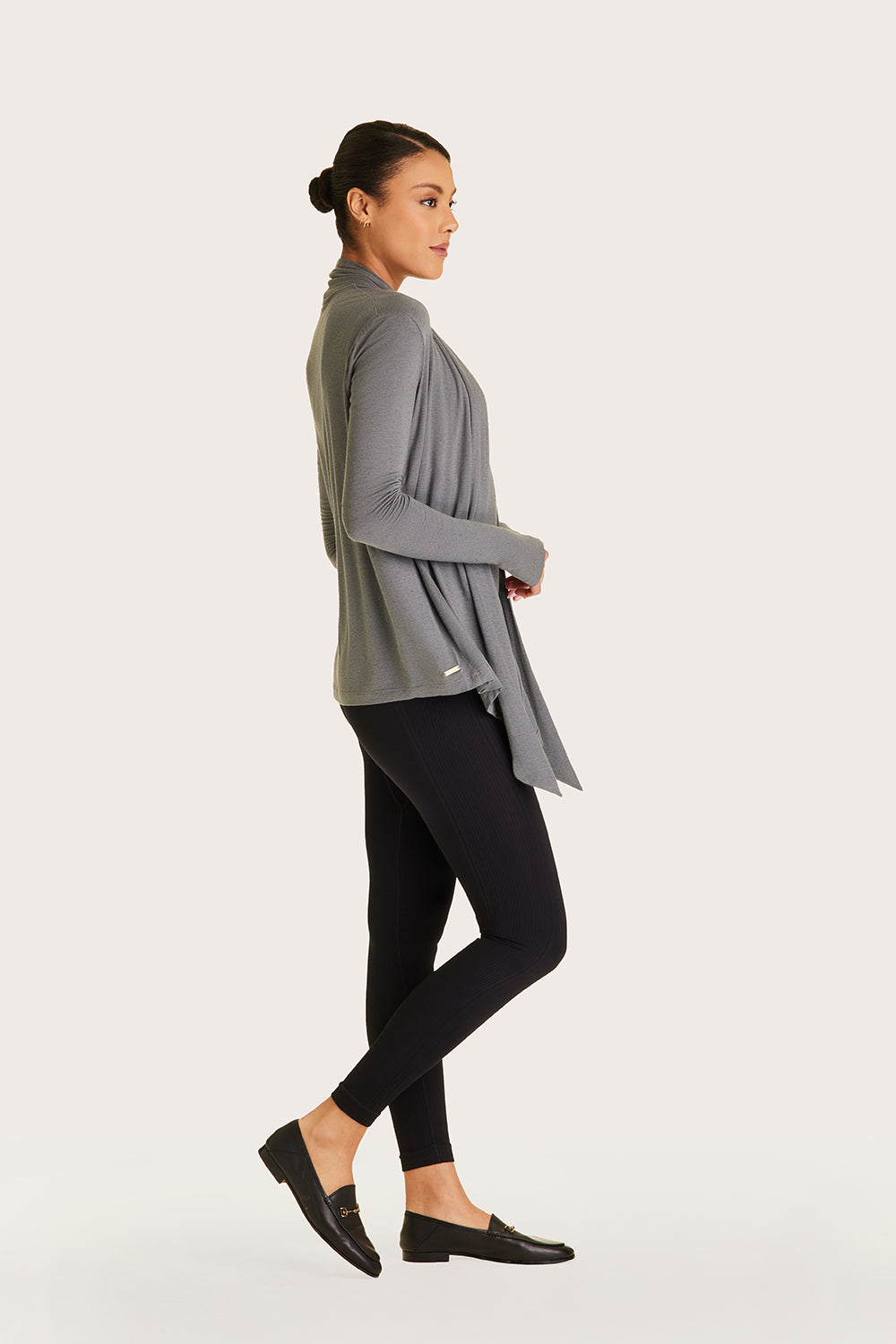 Alala women's cashmere open cardigan in grey