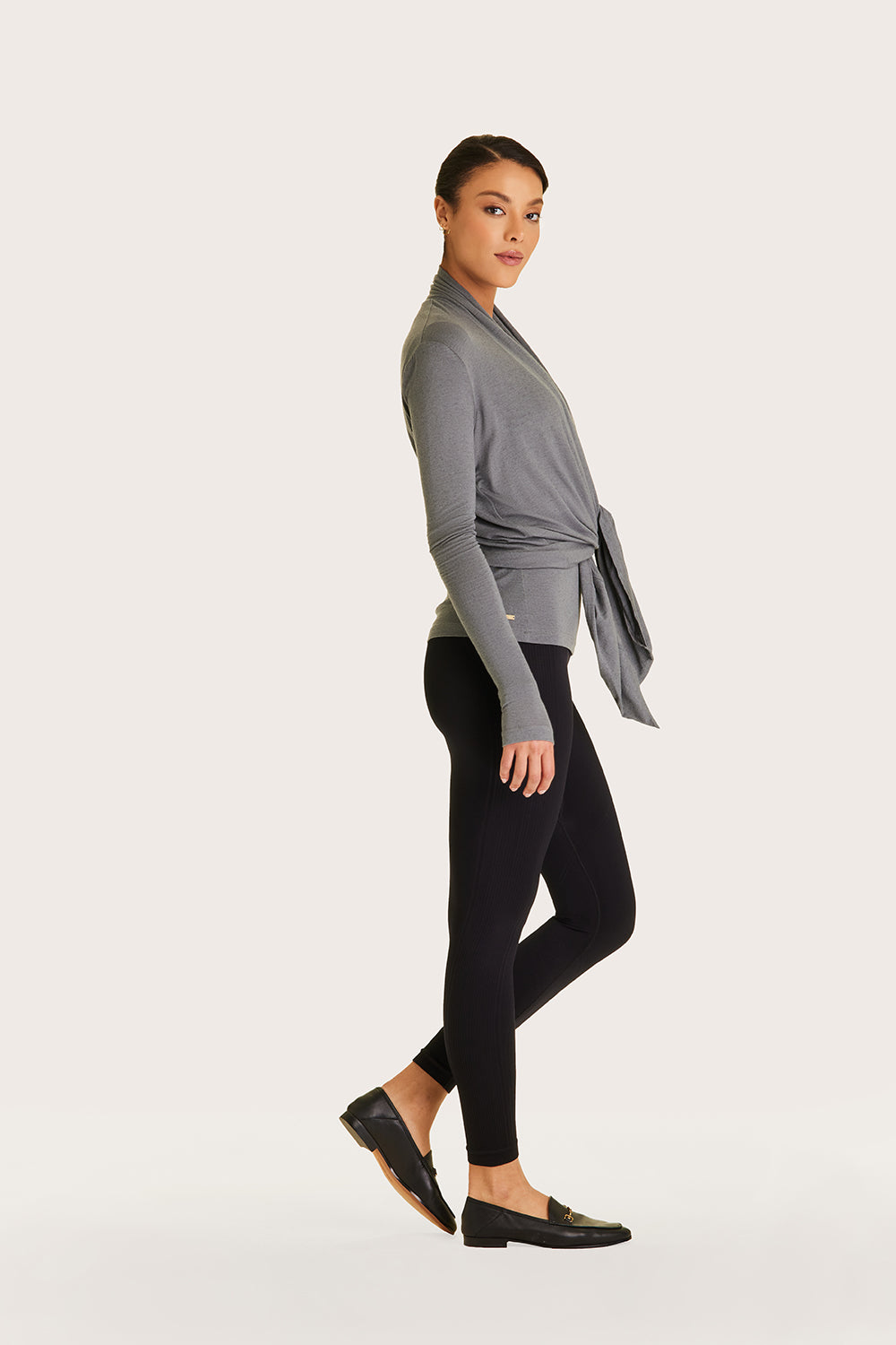 Alala women's cashmere open cardigan in grey