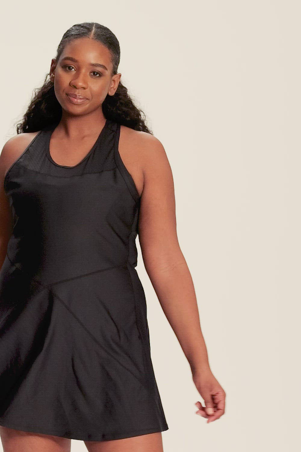 Serena Dress - Black Tennis Dress, Workout Dress