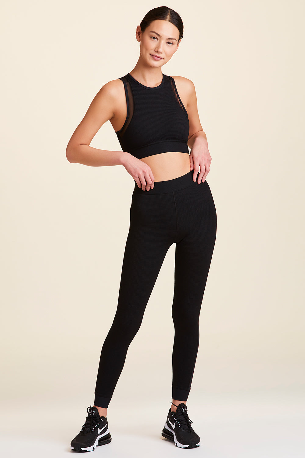 Front view of Alala Women's Luxury Athleisure thermal bra