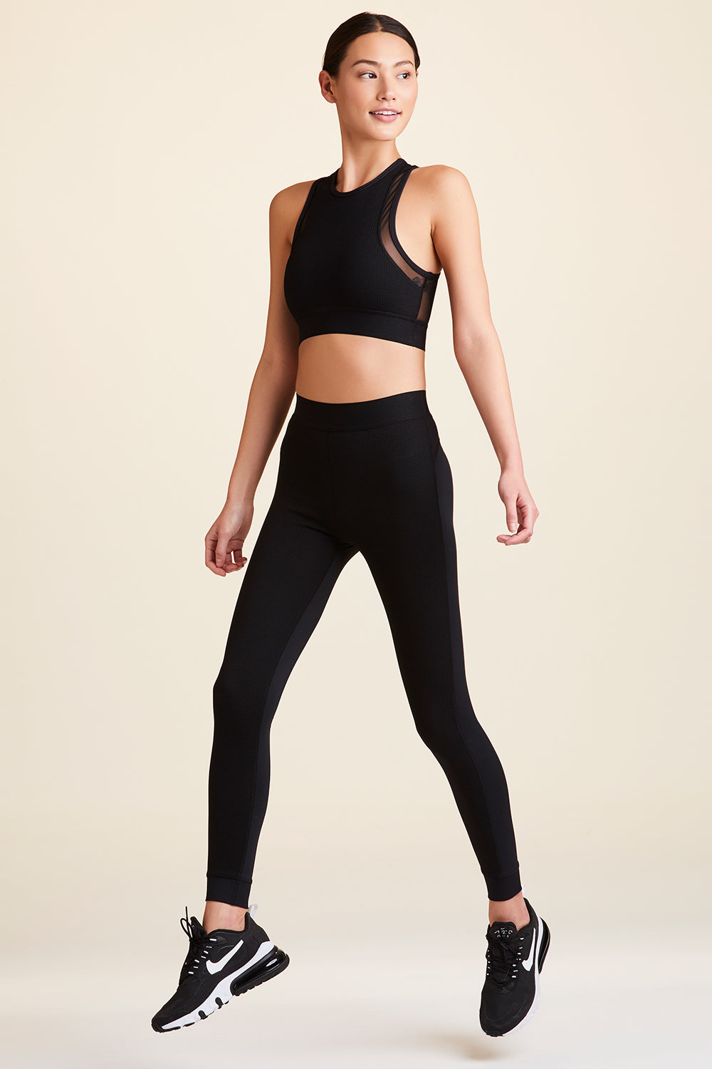 Front view of Alala Women's Luxury Athleisure thermal tight