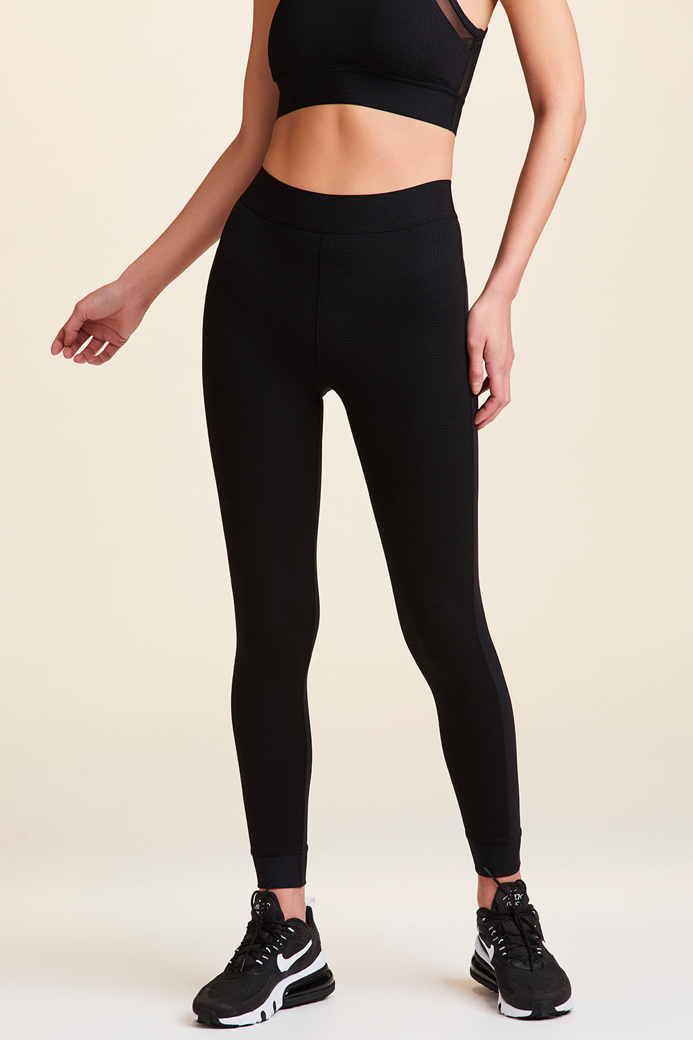 Front view of Alala Women's Luxury Athleisure thermal tight
