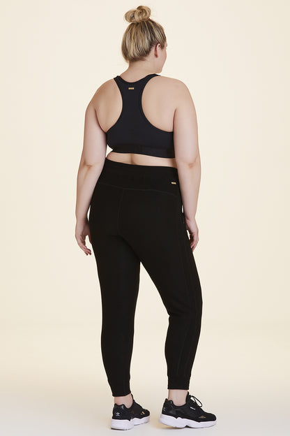 Back view of Alala Women's Luxury Athleisure black sweatpant