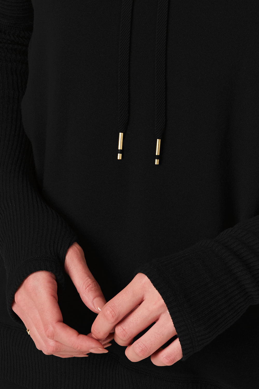 Alala women's rise dolman hoodie in black