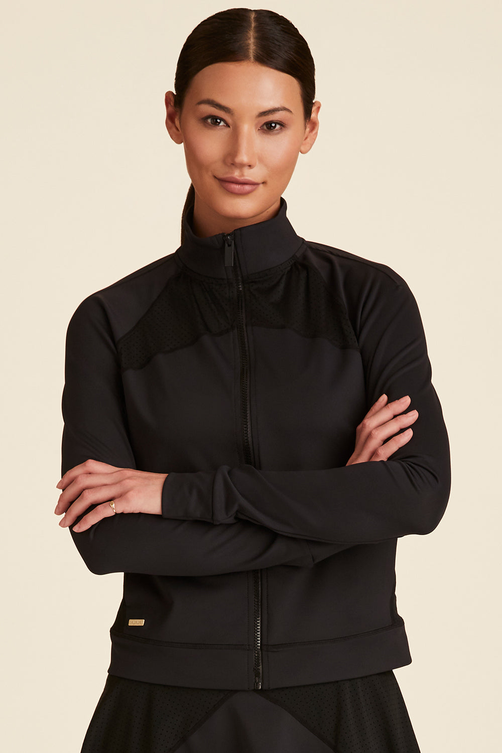 Black tennis jacket for women from Alala activewear