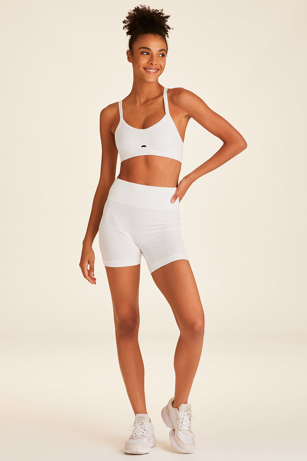 White top seamless shorts