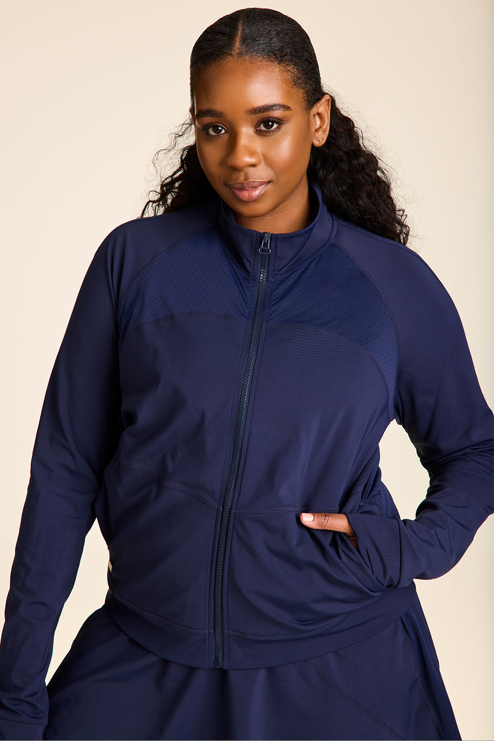 Ace Jacket - Navy Tennis Jacket | Athletic Jacket Womens | Alala