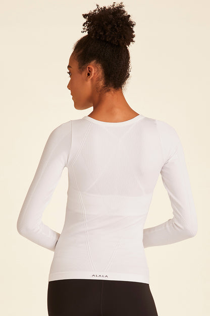 Alala Barre Seamless Long Sleeve in White