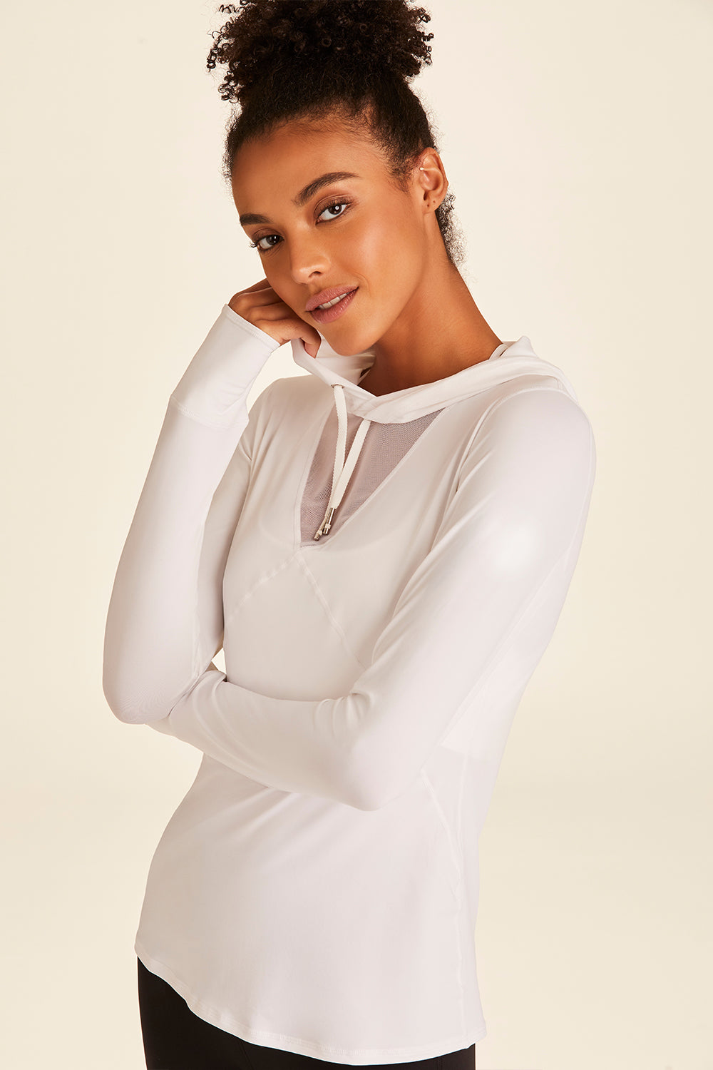 Alala flyweight hoodie for women in white