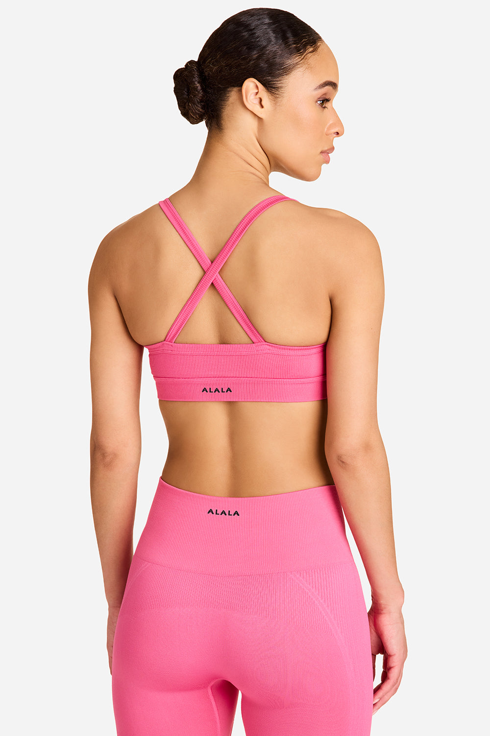 Women's Seamless Medium Support Cami Midline Sports Bra - All In Motion™  Pink S