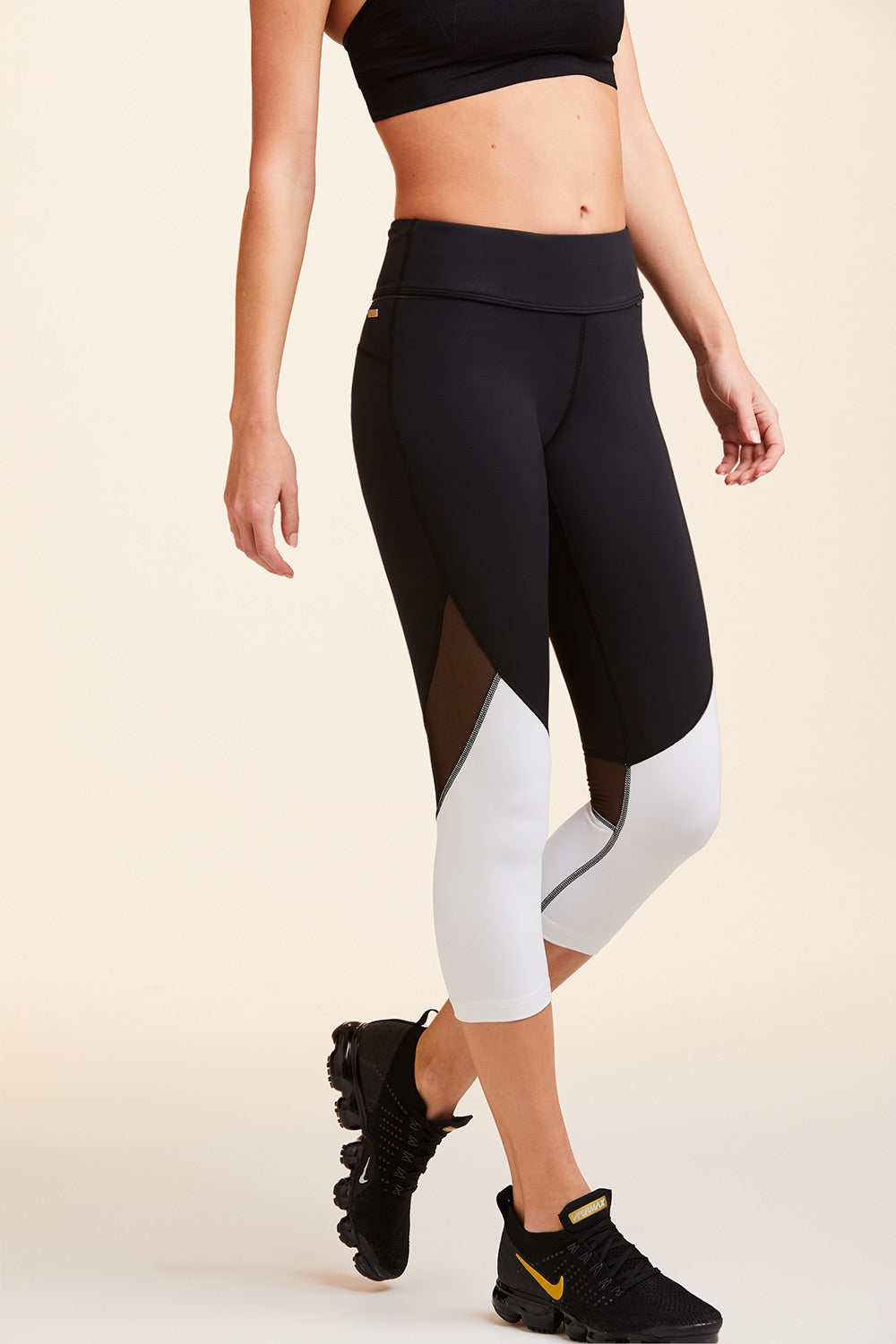 White cut off leggings sale