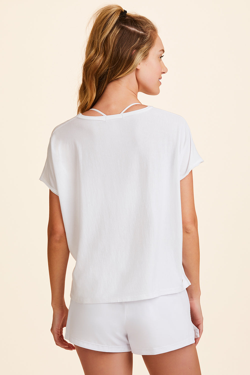 Solid best sale white tee