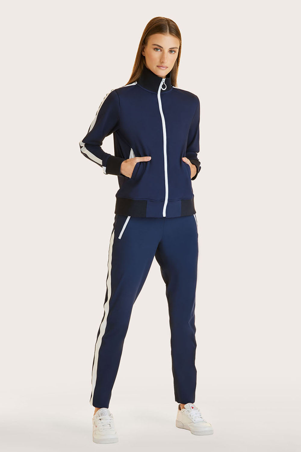 Navy blue store track jacket women's